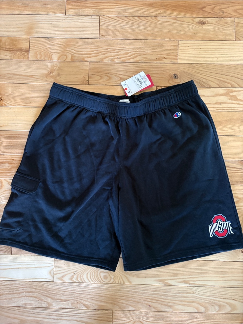 Champion Men’s Black Athletic Shorts with Ohio State Logo